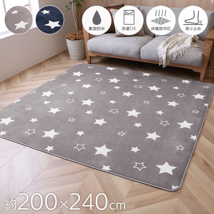 防水ラグ カーペット レイ 200×240cm