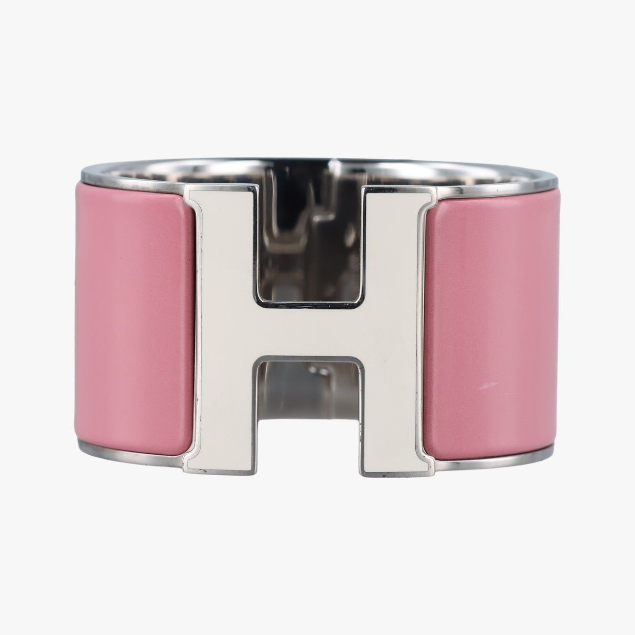 エルメス クリックH PM バングル シルバー ピンク メタル レディース