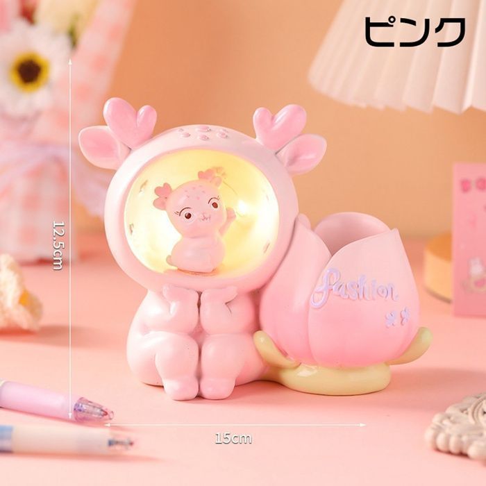 ナイトライト 卓上 雑貨 飾り物 オブジェ お祝い アート 個性的 筆立て お部屋 インテリア プレゼント 置き物 キャラクター 玄関 オシャレ 小物 電池式 電池付き