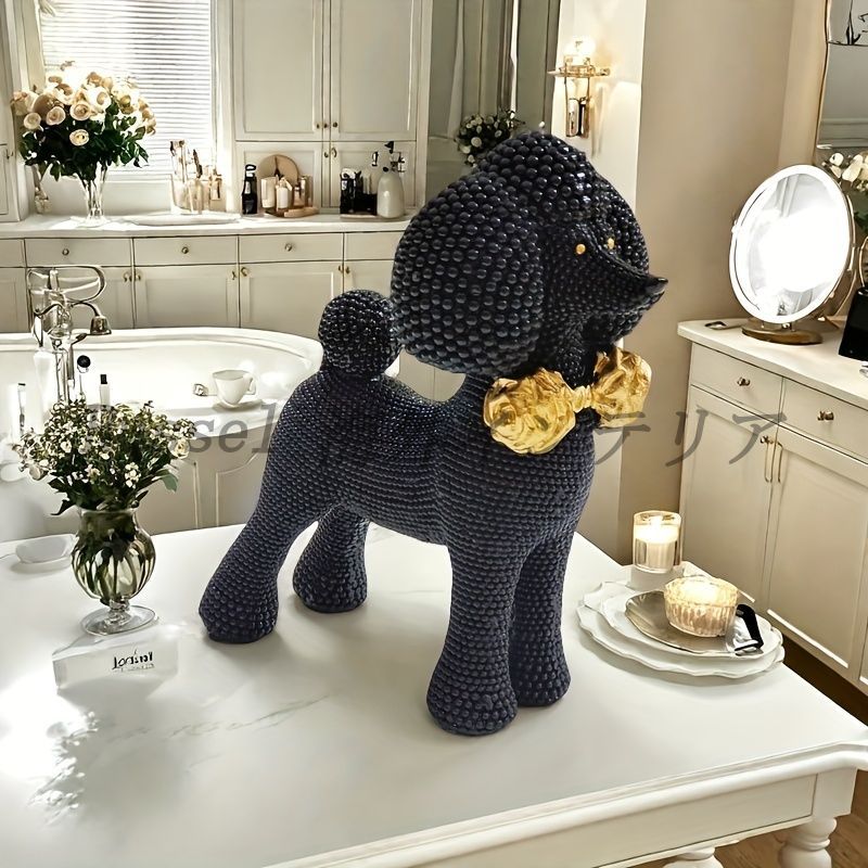 オブジェ プードル 蝶ネクタイ ラグジュアリー おしゃれ かわいい