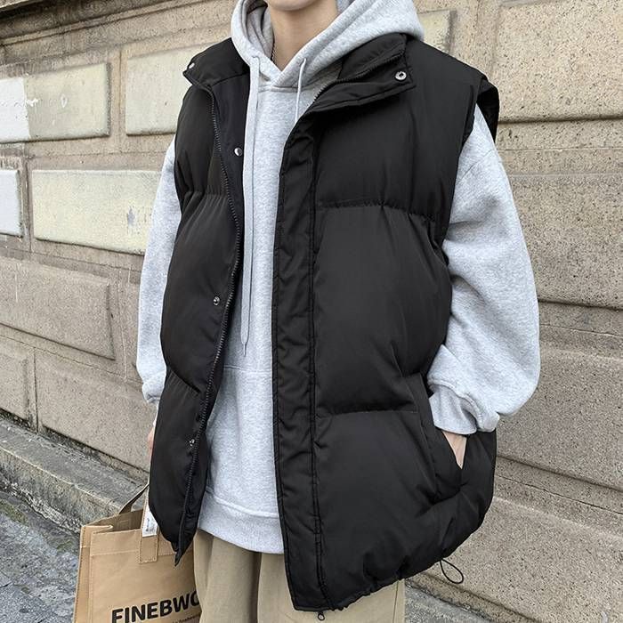 ALPHA INDUSTRIES ダウンベスト アウター 中綿 黒色 新品未使用 中綿ベスト メンズ ダウンベスト ベスト スタンドカラー 立襟