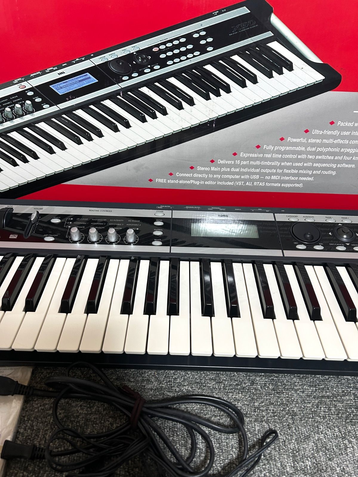 KORG コルグ X50 シンセサイザー 61鍵盤 箱付き - メルカリ