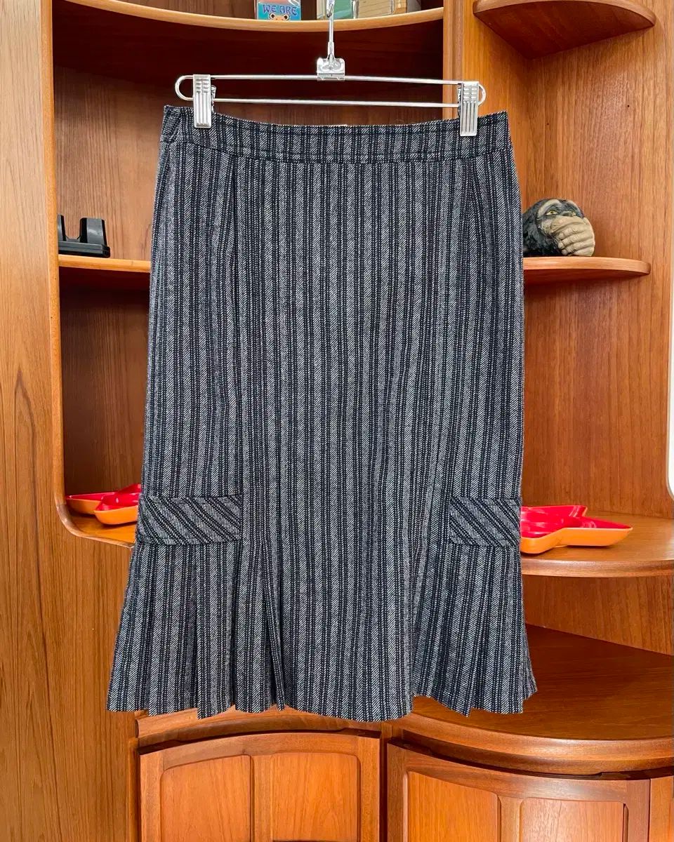 38 週末 MAX MARA マックスマーラ ストライプ ウール スカート