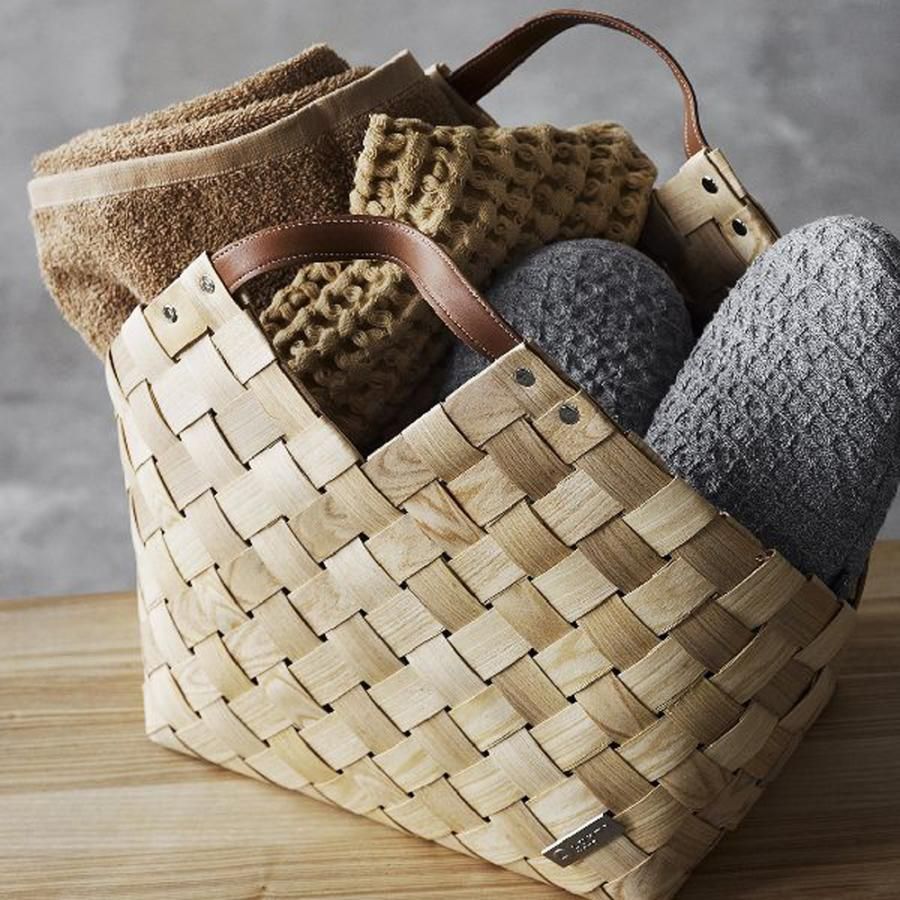 ステンレス お風呂カゴ鱗柄パンチング取手絞りパイプ仕様