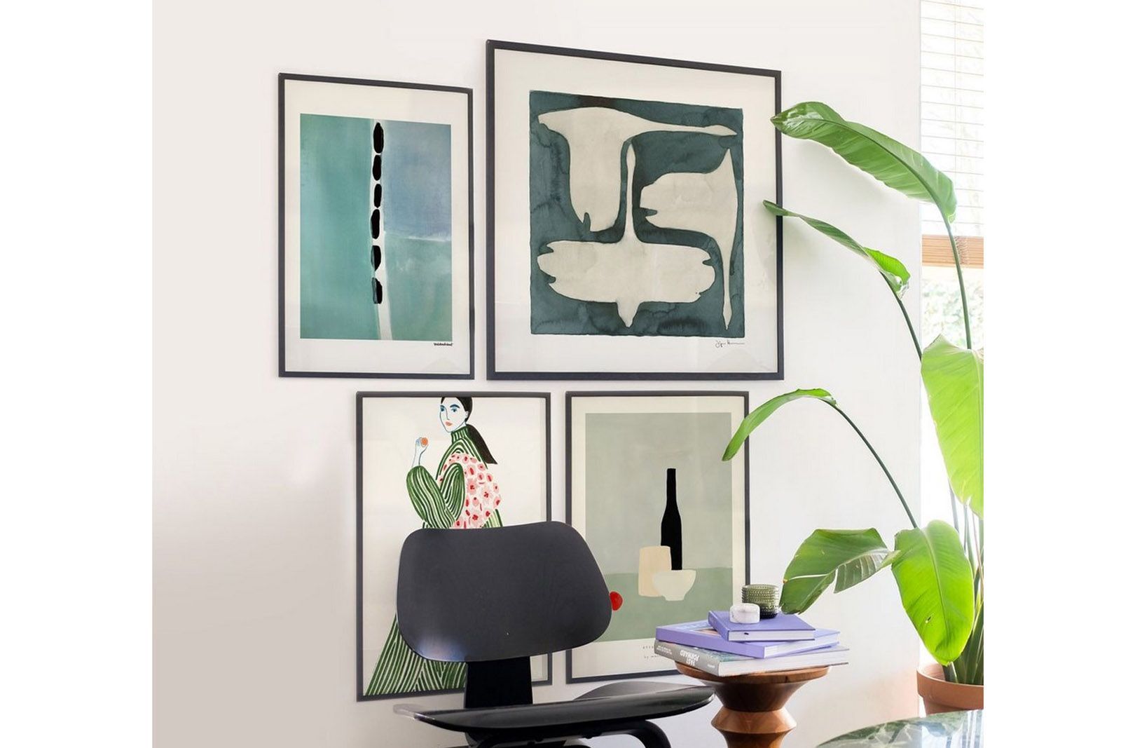 天然木製 ポスターフレーム 低反射アクリル ブラック 50×70cm/153xAR