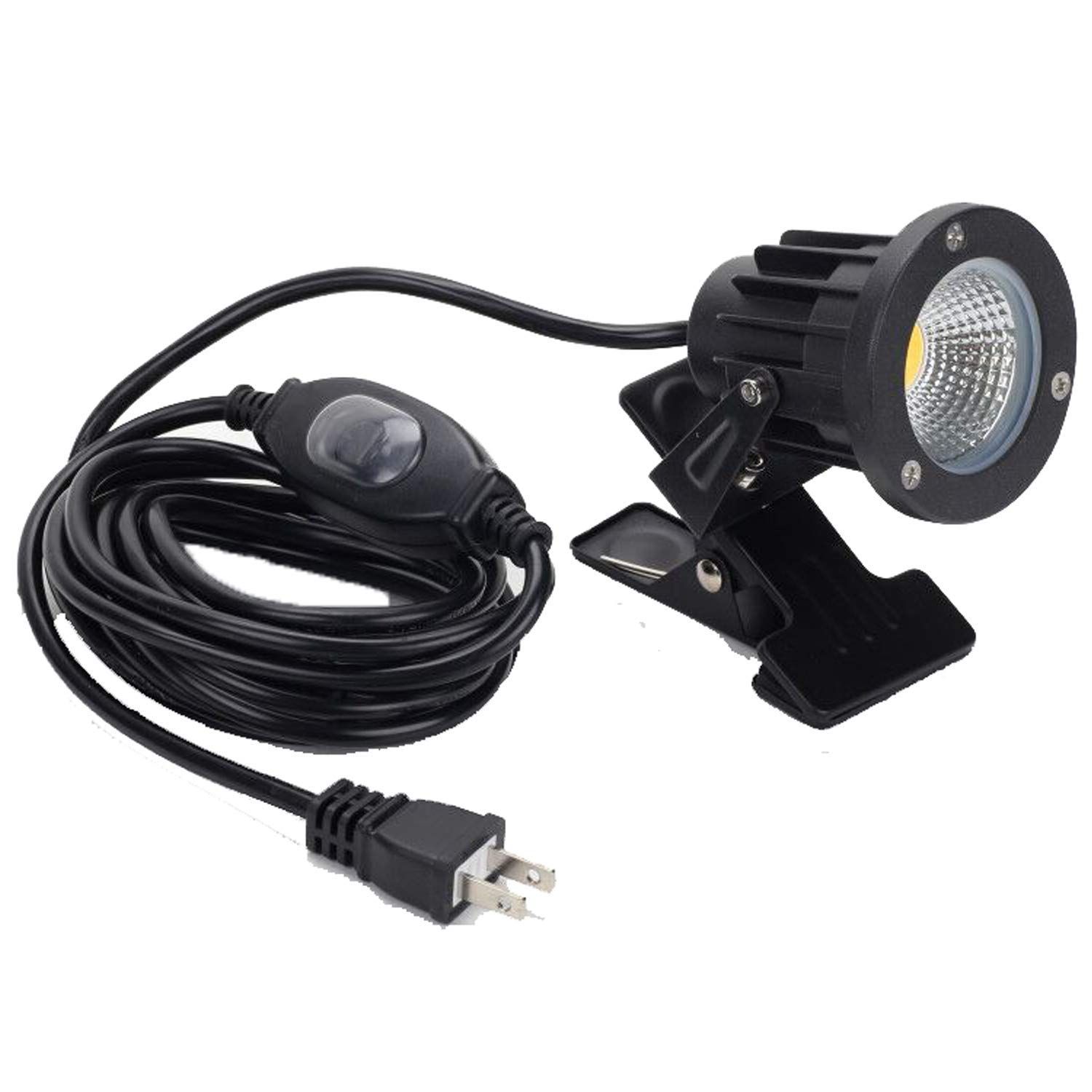 FSLiving 看板用 黒板用照明【防雨型/屋外対応/防水スイッチ付き】電球色 3000K LED ピッコロライト コード長3m LED クリップライト LEDライト 電気スタンド