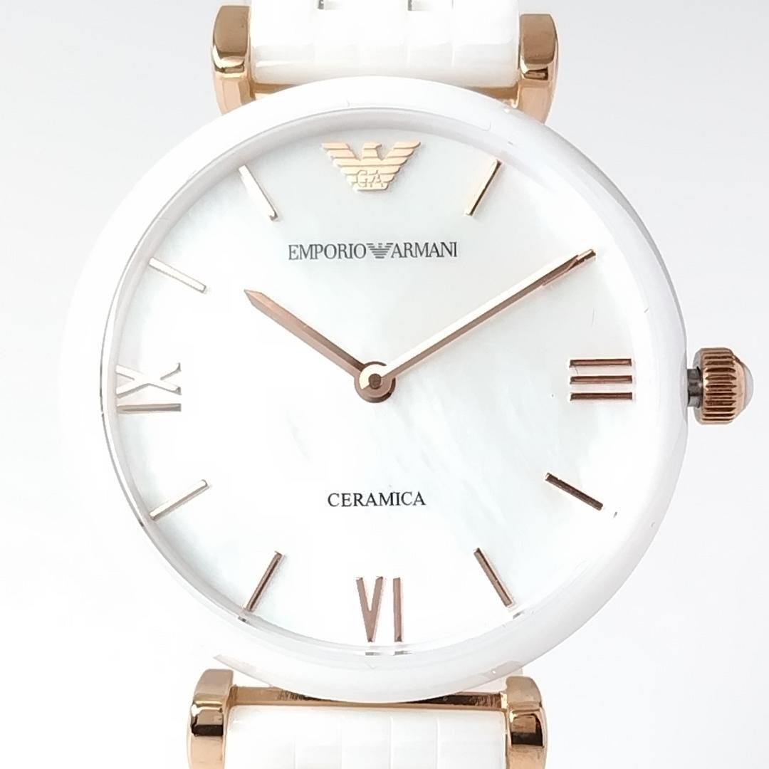EMPORIO ARMANI☆セラミカ時計☆ホワイト - 腕時計