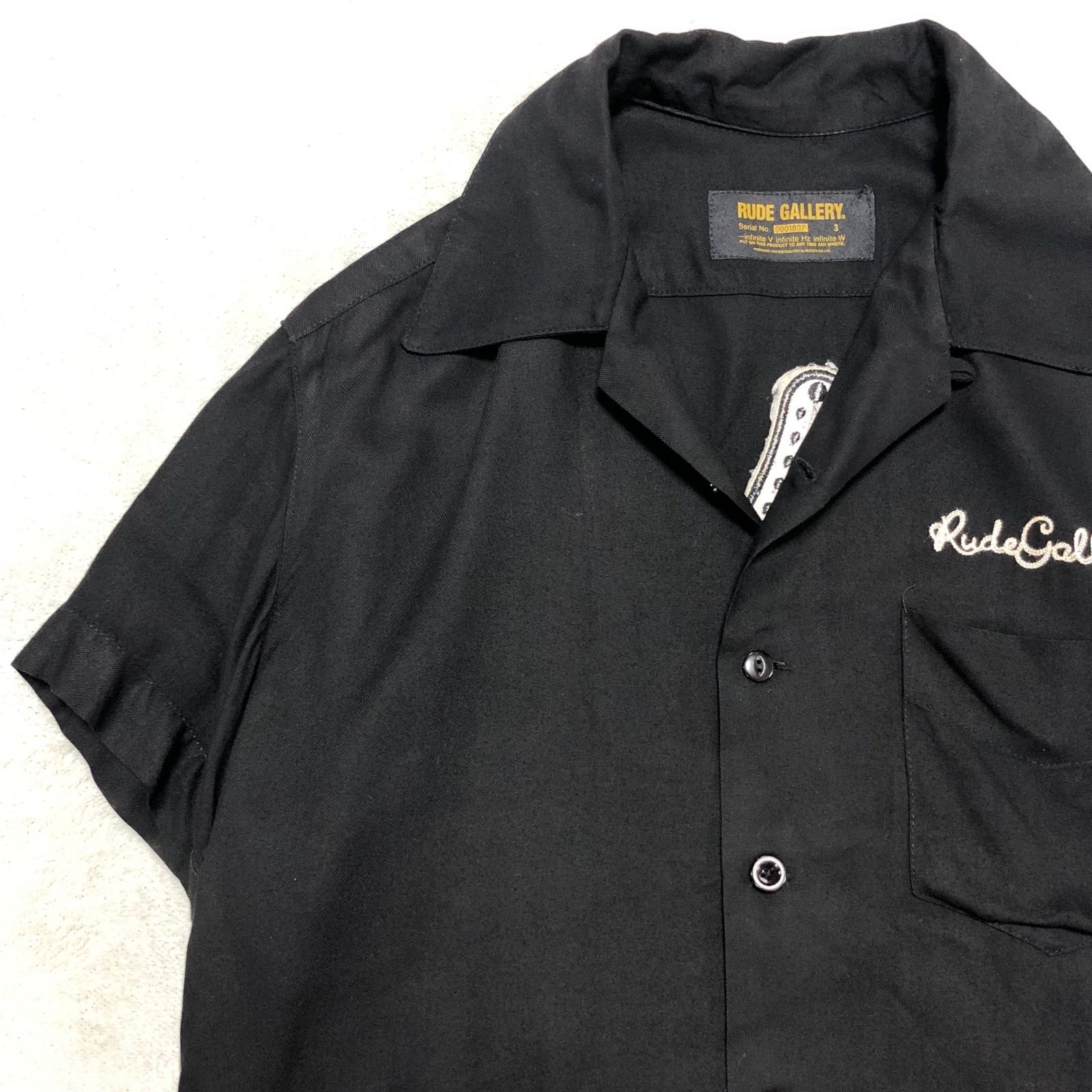 RUDE GALLERY ボーリングシャツ 刺繍 スカル ドクロ 骸骨