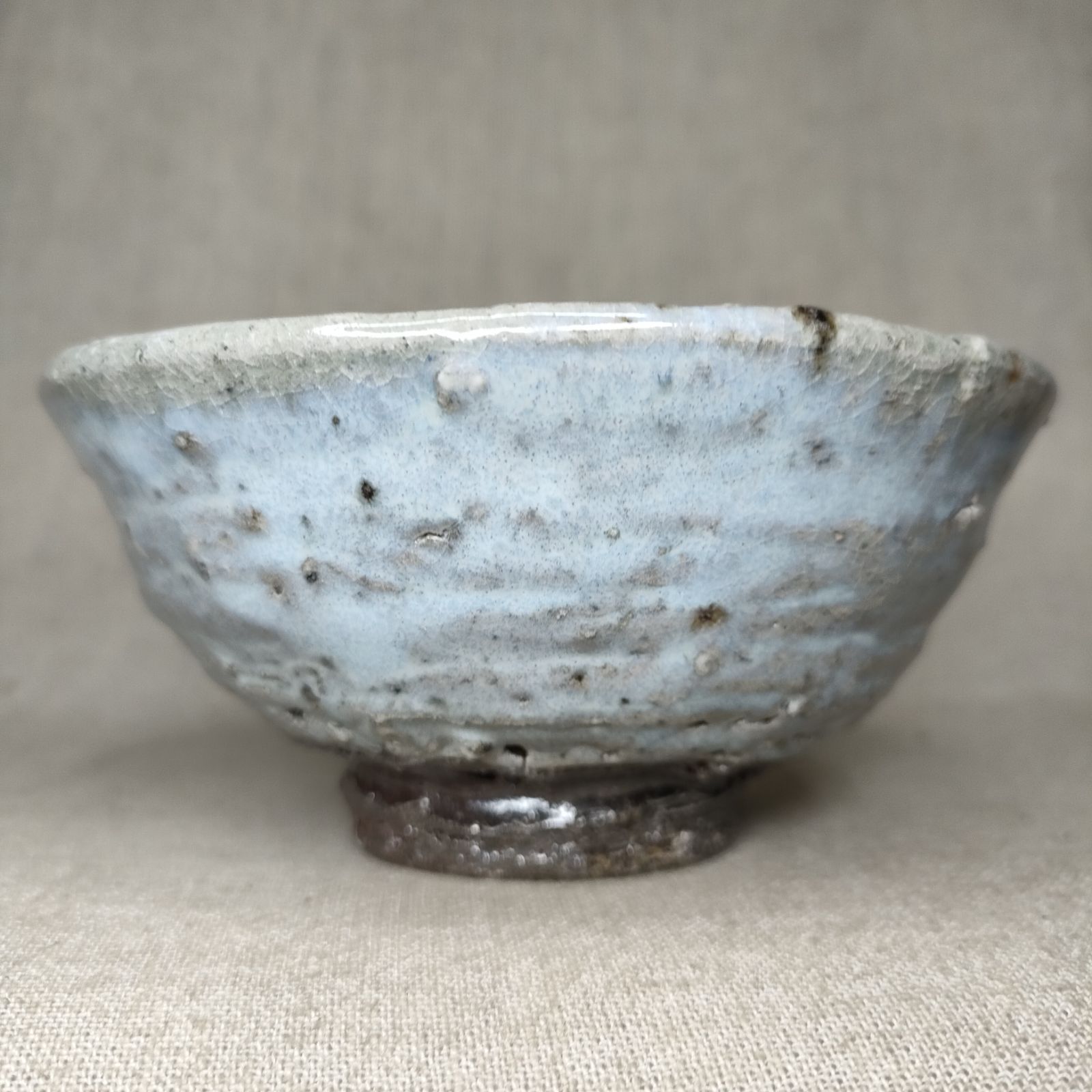 斑唐津茶碗 青斑 石ハゼ茶碗 厚手茶碗 sazan-gama - メルカリ