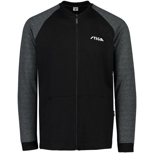 スティガ stiga メンバージャケット ブラック グレー L 卓球WUPニットジャケット 1861241206 選択