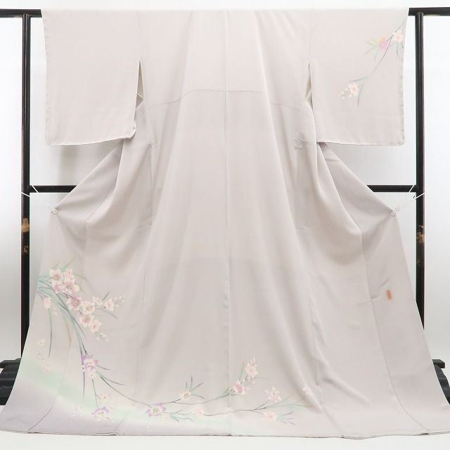 ❁tomihisa❁美品 やまと誂製 本加賀友禅 稲手明仁 落款 蘭 着物