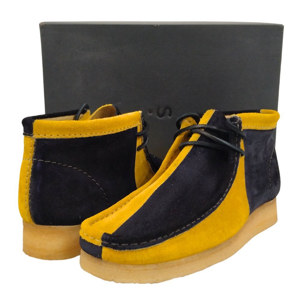 CLARKS クラークス WALLABEE BOOT Ghostface Killah ワラビーブーツ シューズ ブラック イエロー サイズUS7 | 50693