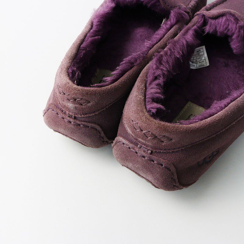 アグ UGG アンスレー Ansley モカシン ムートンシューズ 24cm/パープル
