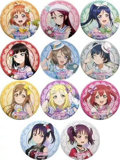バッジ・ピンズ　全11種セット 「LoveLive! Series 9th Anniversary ラブライブ!フェス ガチャ Aqours＆Saint Snow 缶バッジ」 中古】バッジ・ピンズ 全11種セット 「LoveLive! Series 9th