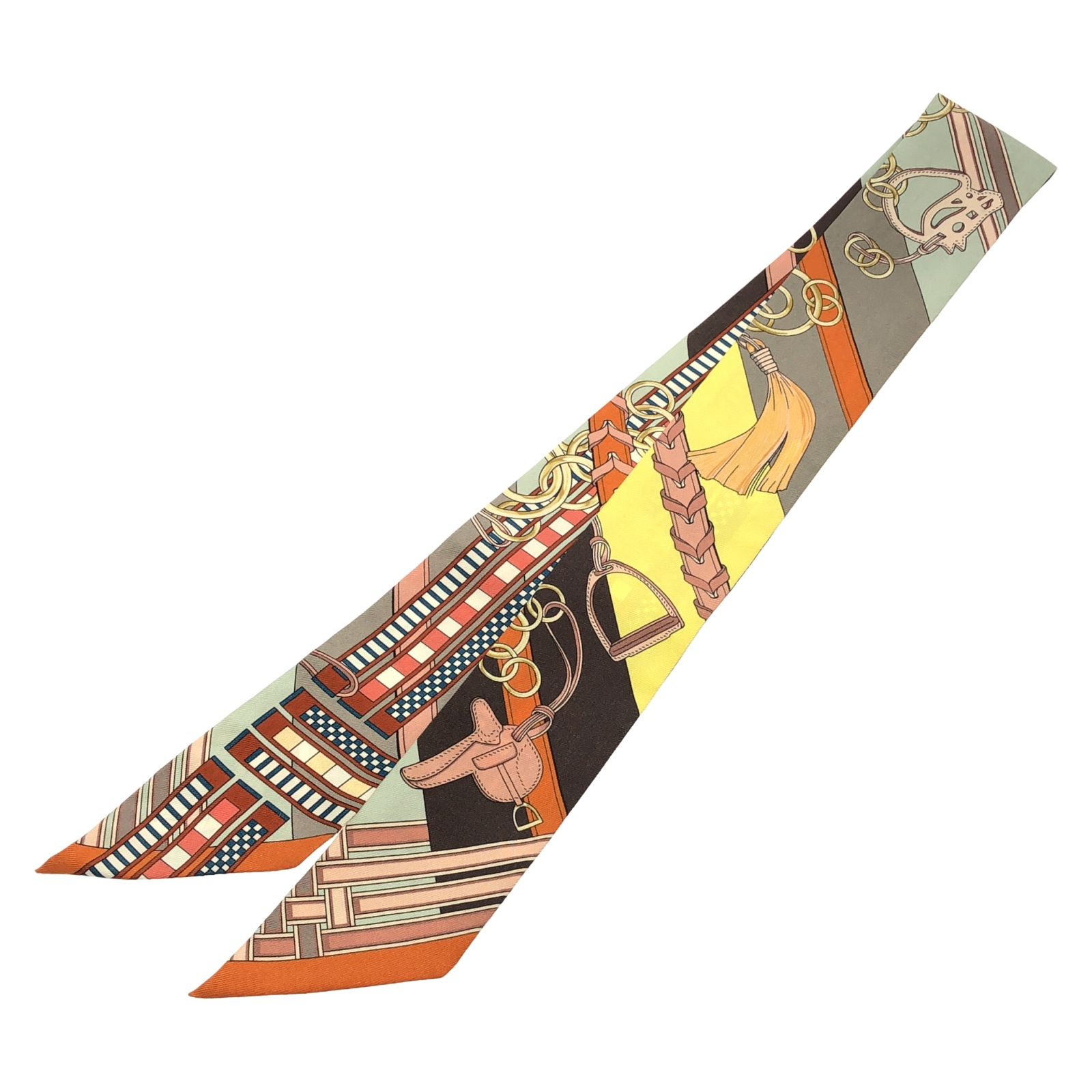 エルメス HERMES スカーフ スカーフ グレー シルク スカーフ レディース Used B