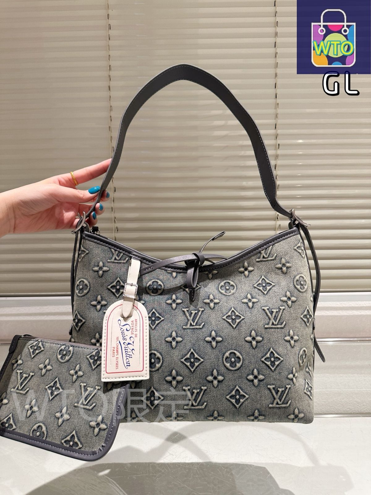 【トレンドデニム★】LV ルイヴィトン CarryAll トートバッグ 今日特価】LV Denim Carryall Bag - LV デニム キャリオール