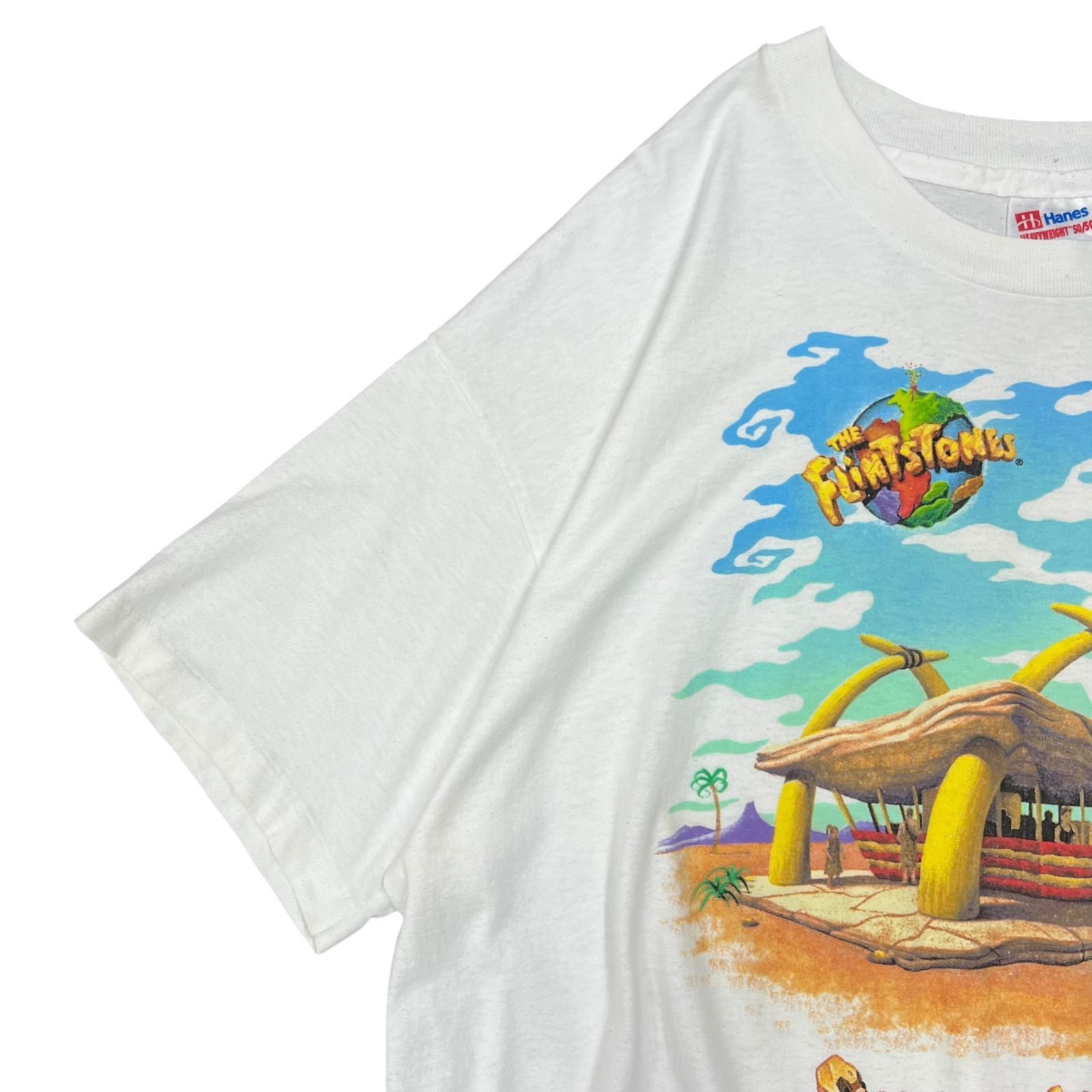 Hanes 90s シングルステッチ FLiNTSTONES MacDonald Tシャツ 古着 XL