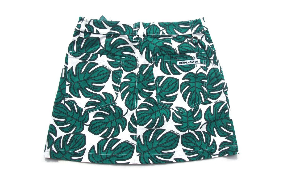 |♥|パーリーゲイツ|pearly gates|モンステラボタニカル ゴルフスカート|055-0134520|レディースゴルフウェア|1