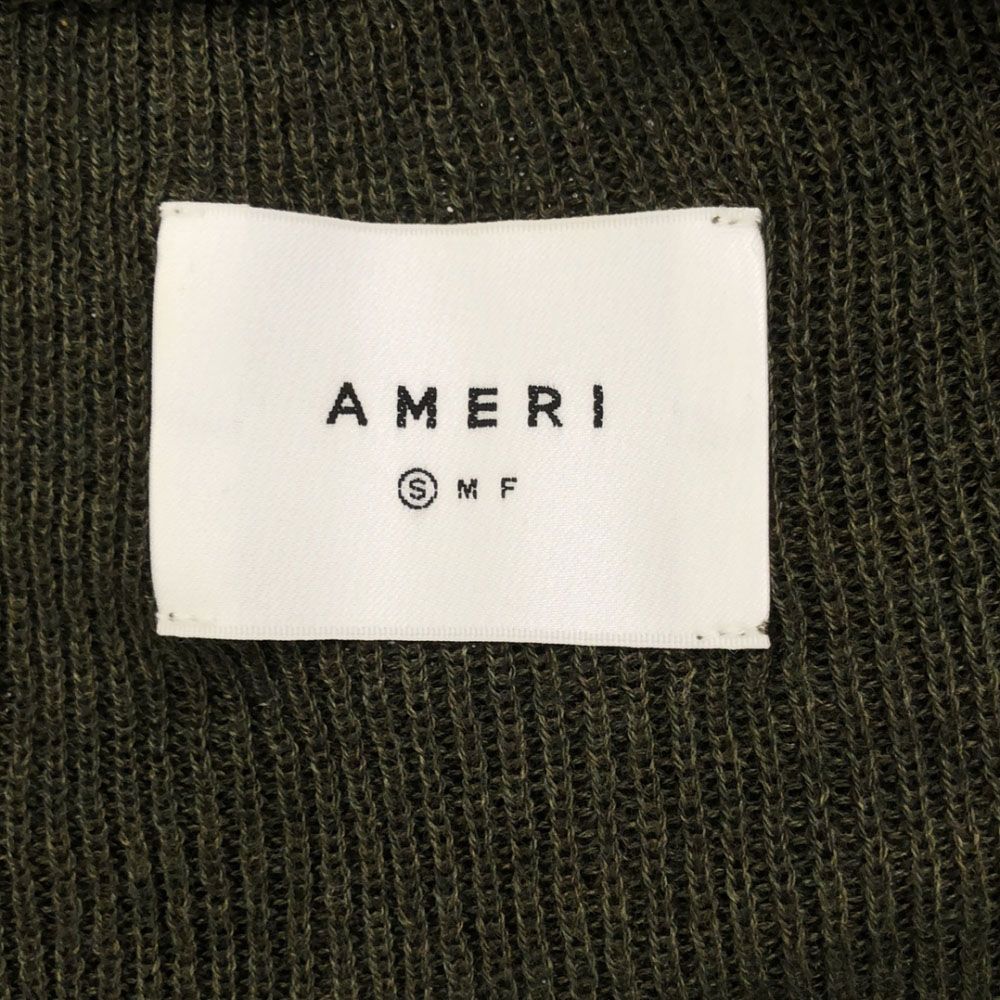 アメリ 長袖 ニット カーディガン 上下 セットアップ S カーキ AMERI