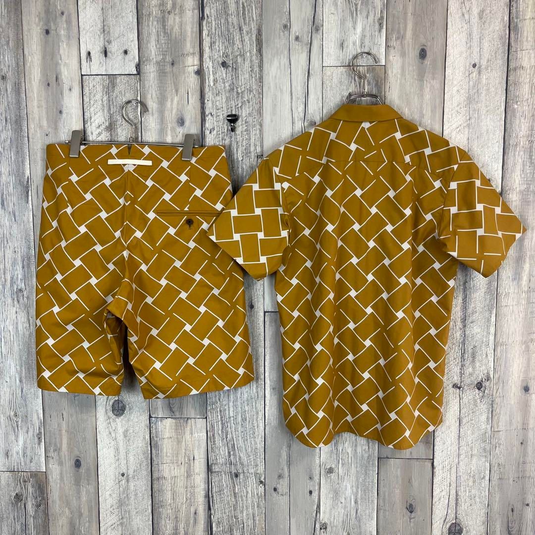 ETHOSENS エトセンス 半袖 セットアップ ドレス シャツ ショートパンツ