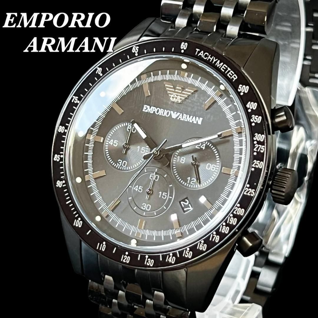 メンズ腕時計 黒 EMPORIO ARMANI エンポリオアルマーニ スポーツ