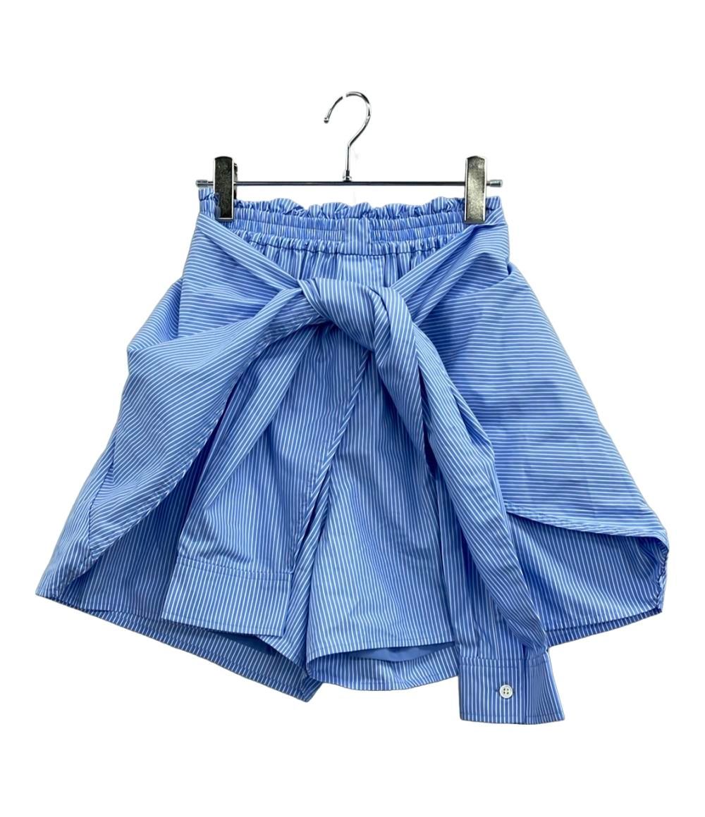 クラネ ストライプショートパンツ ドッキングシャツスリーブ 19110-7102 レディース SIZE 1 M CLANE