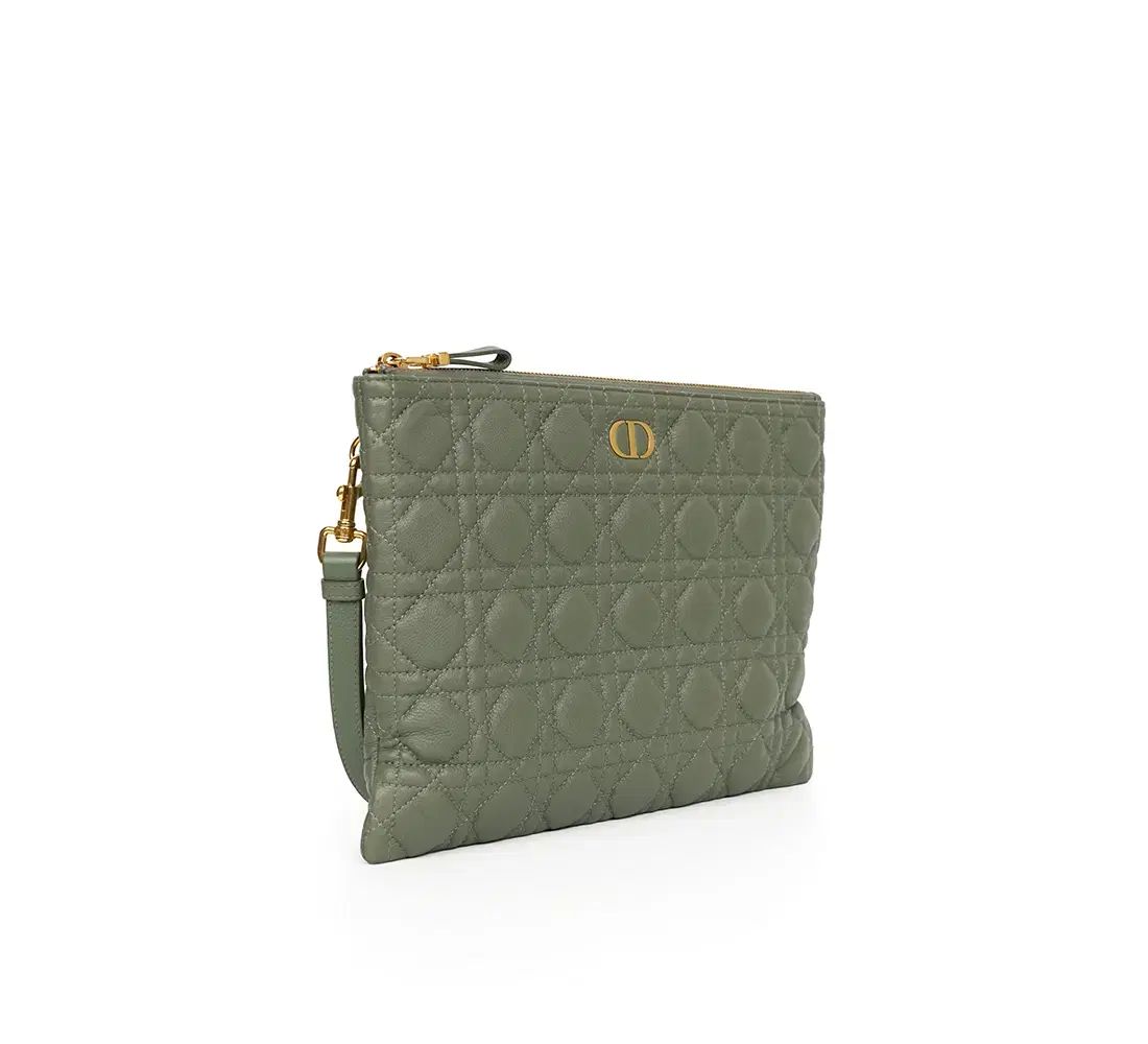 ディオール レザー ハンドバッグ クラッチバッグ ロゴ金具 ブラック