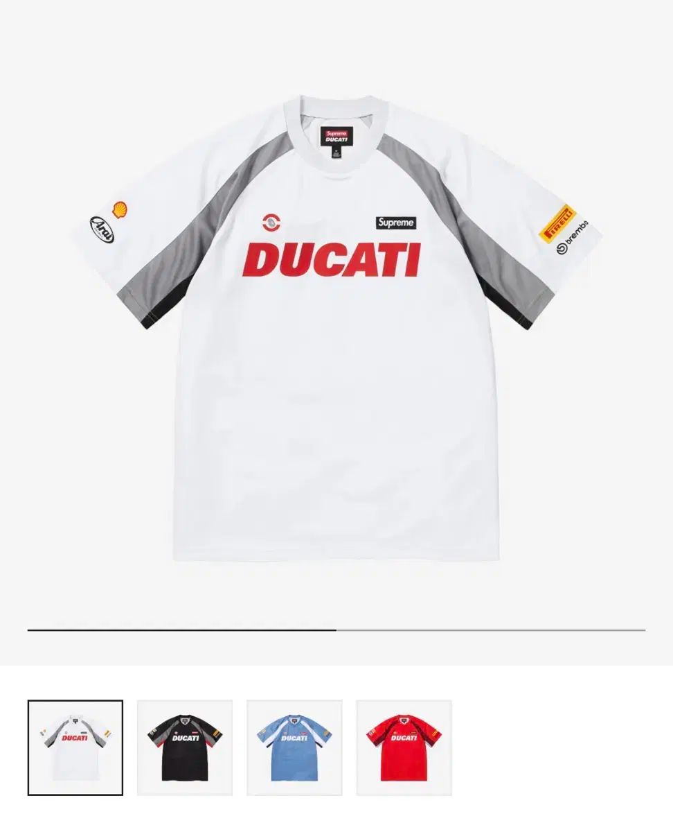 【雷市場（ポンジャン）商品韓国直送】Supreme(シュプリーム) ドゥカティ サッカー ジャージ 白 L 新品 出品