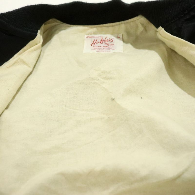 70s USA製 vintage Hutchers ブラック ナイロン スタジャン メンズ