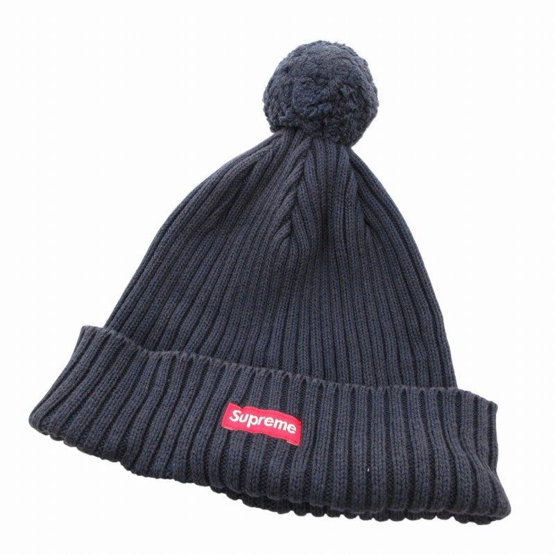 SUPREME ポンポン付きニット帽 Supreme ポンポン付きニット帽 ネイビー/ホワイト/レッド