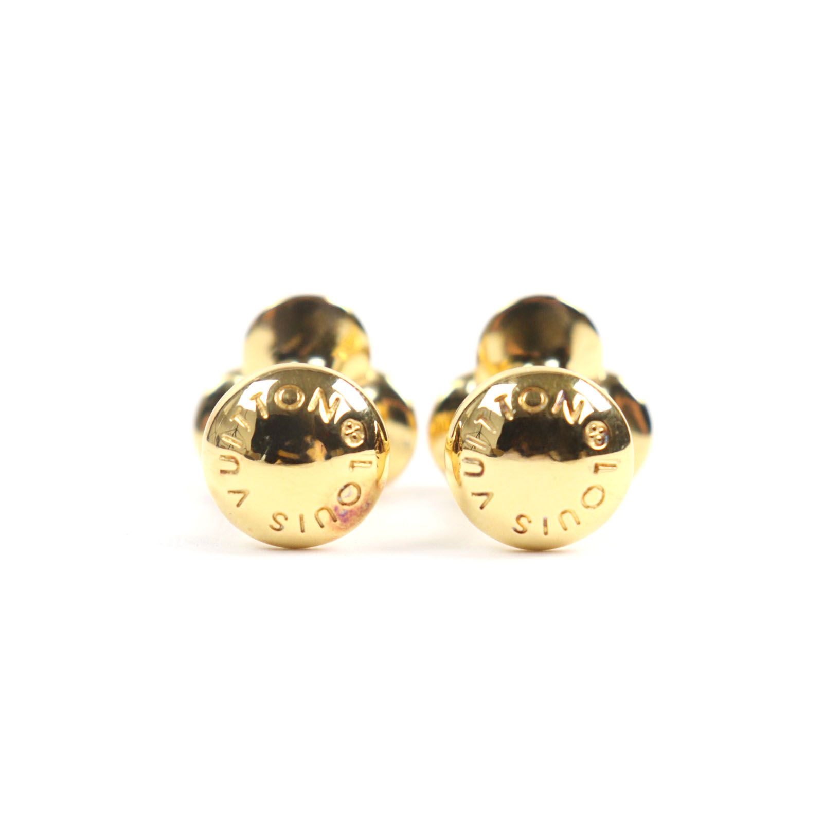 ルイヴィトン LOUIS VUITTON カフス ブトン ドゥ マンシェッ トブーケドクルー ロゴ刻印 M30564 ゴールド 美品○LOUIS VUITTON ルイヴィトン M30564 ブトン ドゥ マンシェット