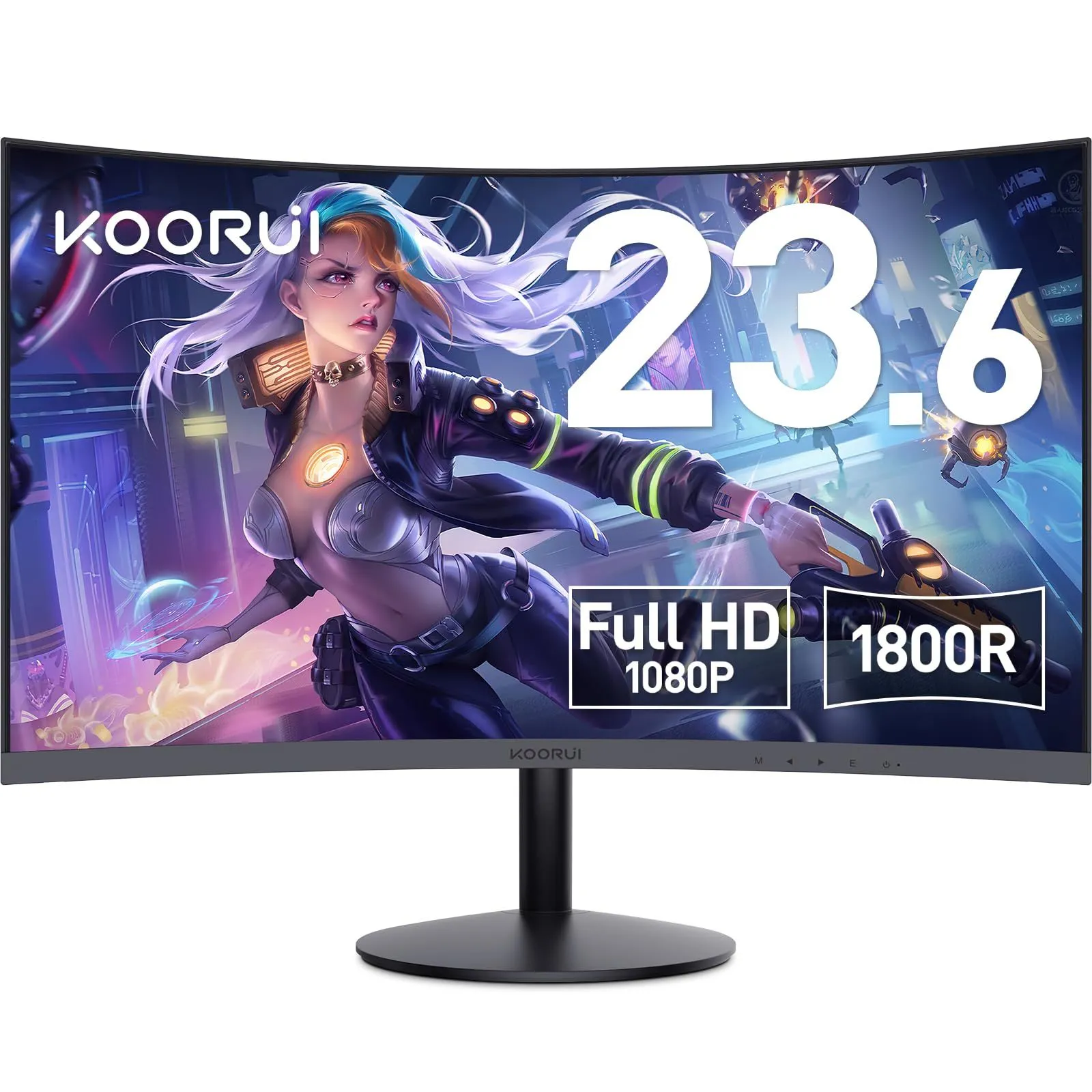 本日限定お値引き‼️KOORUI 湾曲モニター 23.6 インチ 24N5C 超高コスパ！】1万円で湾曲モニターが買える！？KOORUI製湾曲