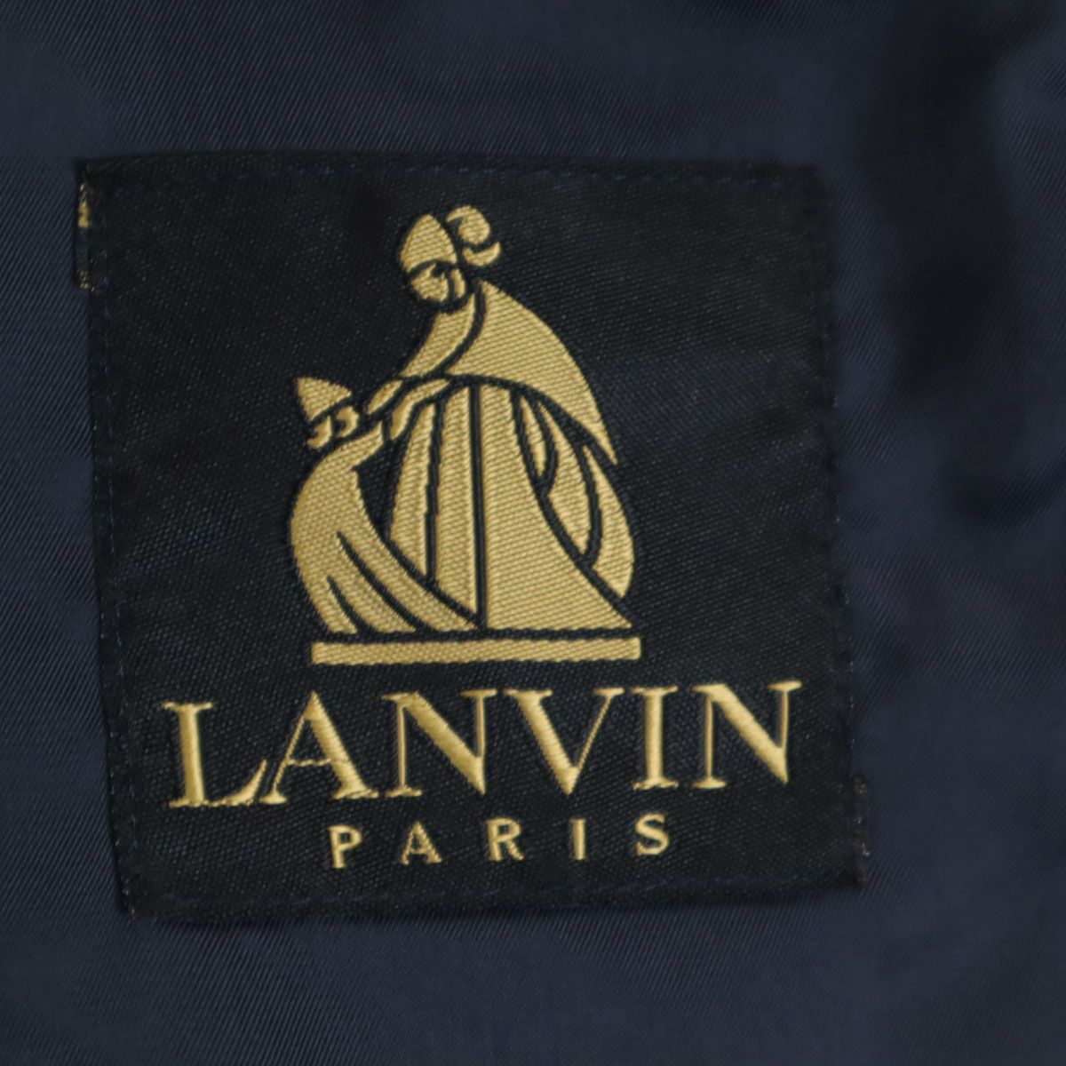 LANVIN ランバン 90s ウール スーツ 上下 セットアップ R48-45 ネイビー系 メンズ 古着 KANDAIZUMI_COM