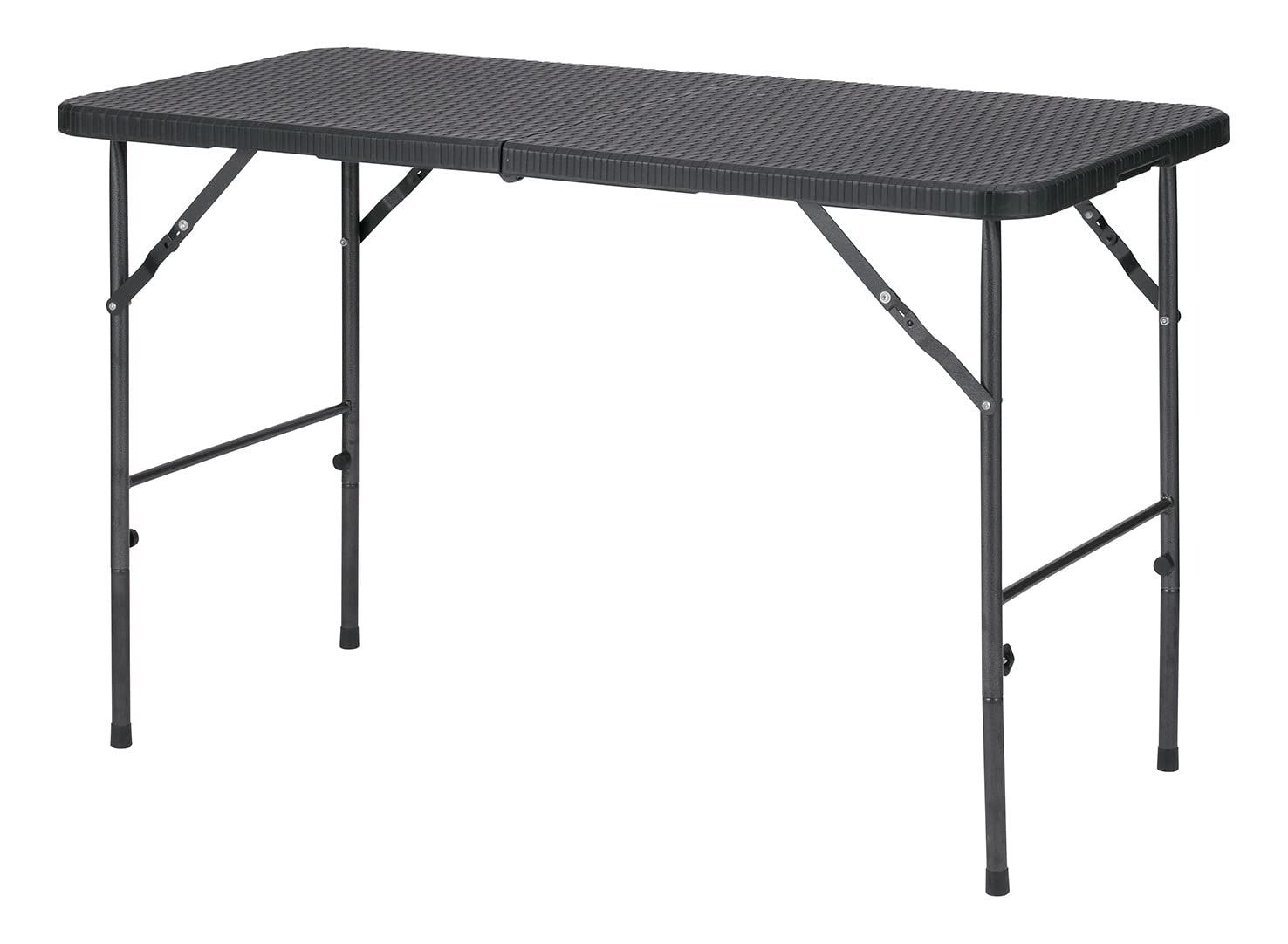 迅速発送 ベランダ用 アウトドア 折りたたみ式 武田コーポレーション Takeda corporation ブラック 120×60×74㎝ ラタン調ガーデンテーブル120 RTNO-120BK