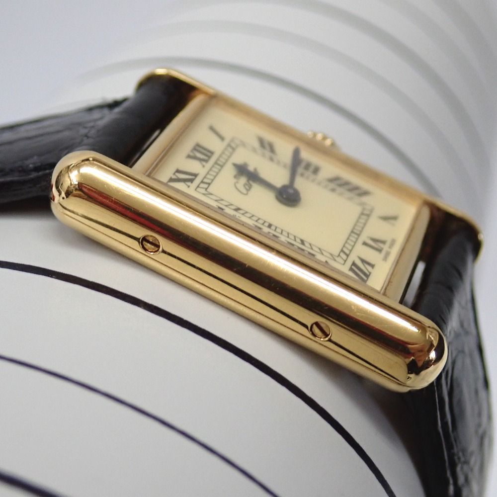 カルティエ 腕時計 クォーツ タンク マスト SM IVORY 12RN AB 5057001  