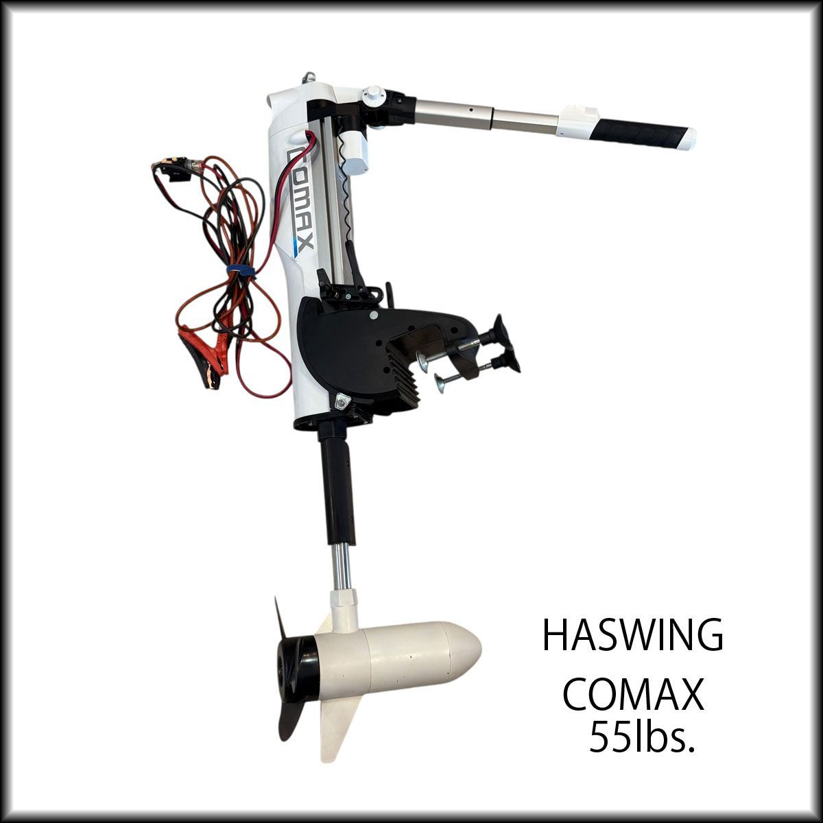 ◆HASWING◆ハンド エレキ船外機 COMAX 55lbs 12V 釣り 動作未