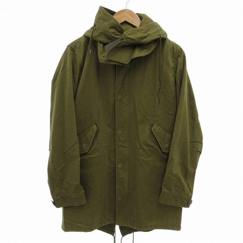 ジャーナルスタンダード JOURNAL STANDARD モッズコート ミリタリー ジャケット ライナー付き ショート丈 カーキ M /FF