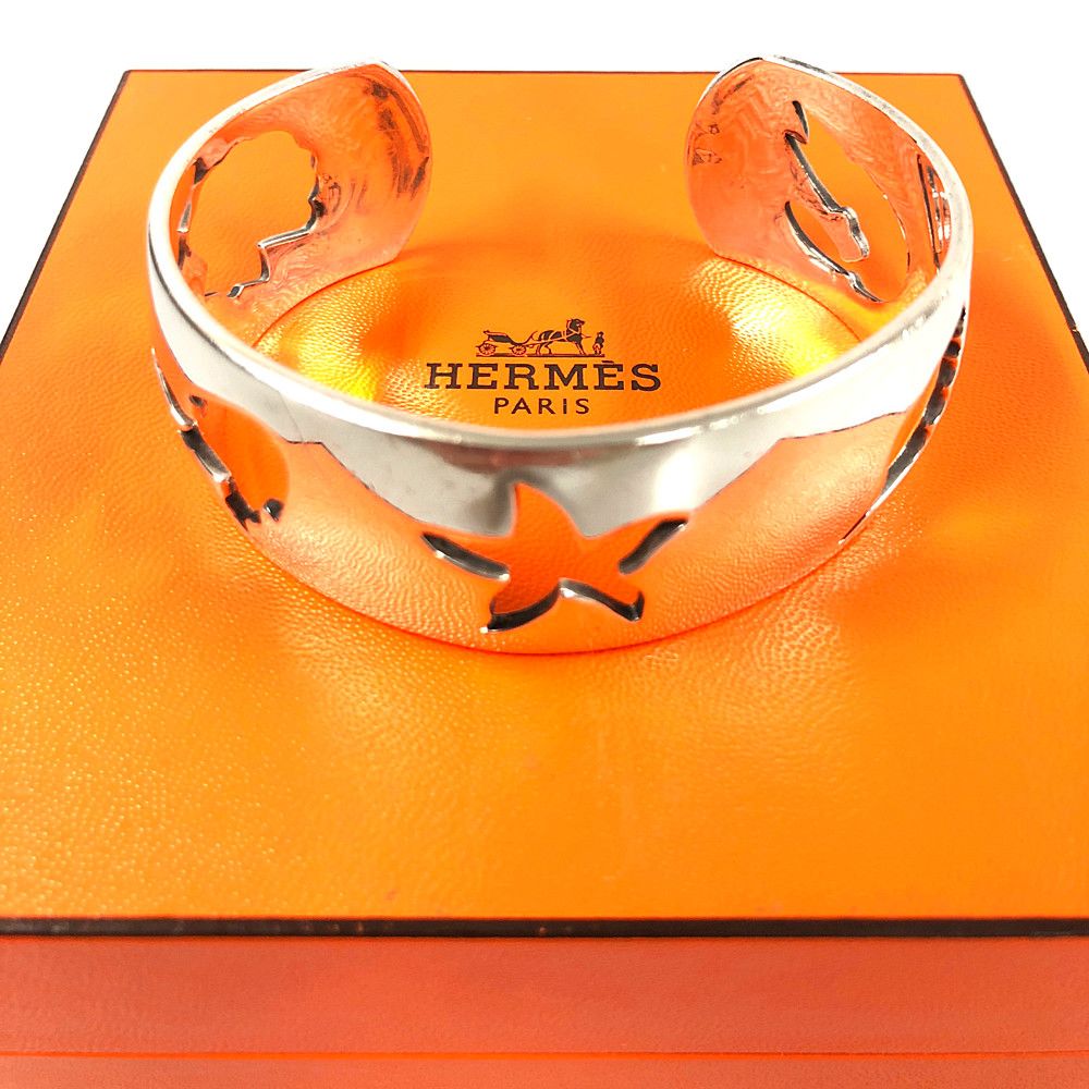 HERMES エルメス 海の生き物 ブレスレット バングル シルバー 正規品