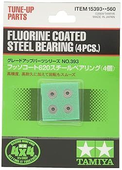 タミヤ ミニ四駆グレードアップパーツシリーズ No.393 GP.393 フッソコート 620 スチールベアリング 4個入 15393