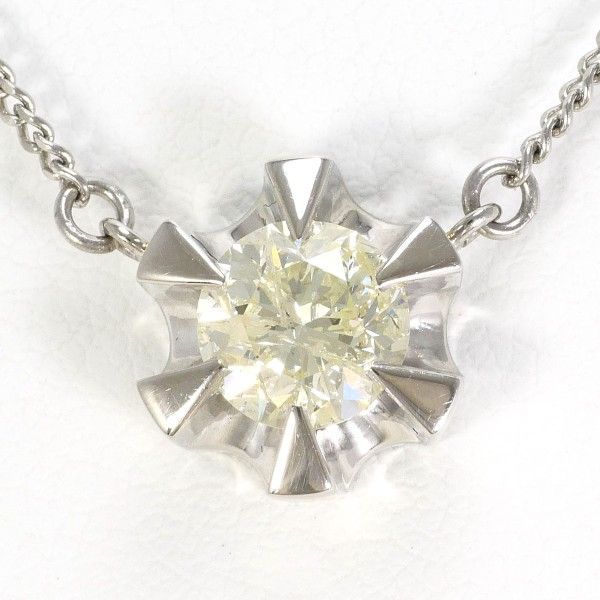 PT850 ネックレス Necklace イエローダイヤ 1.03 鑑定書 総重量約5.6g 約41cm