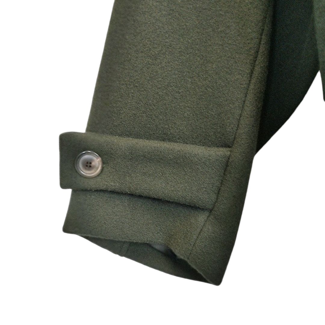 LOWNN ローン カシミア ウール ステンカラー コート 48 グリーン