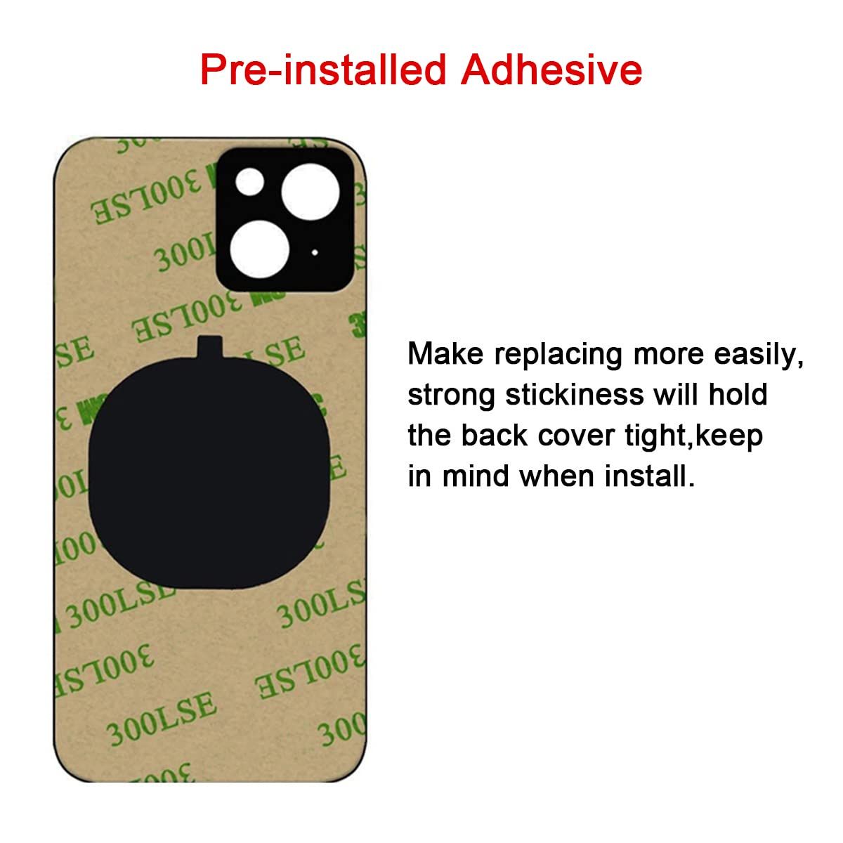 Perzework OEM リアバックガラス iPhone 13 6.1 インチ (グリーン) 接着剤とプロ修理ツールキット付きのすべてのキャリア 