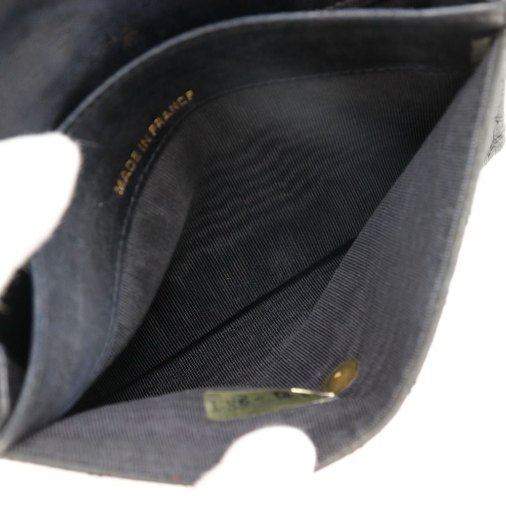 CHANEL】シャネル ビコローレ ココマーク サテン×ラインストーン 黒