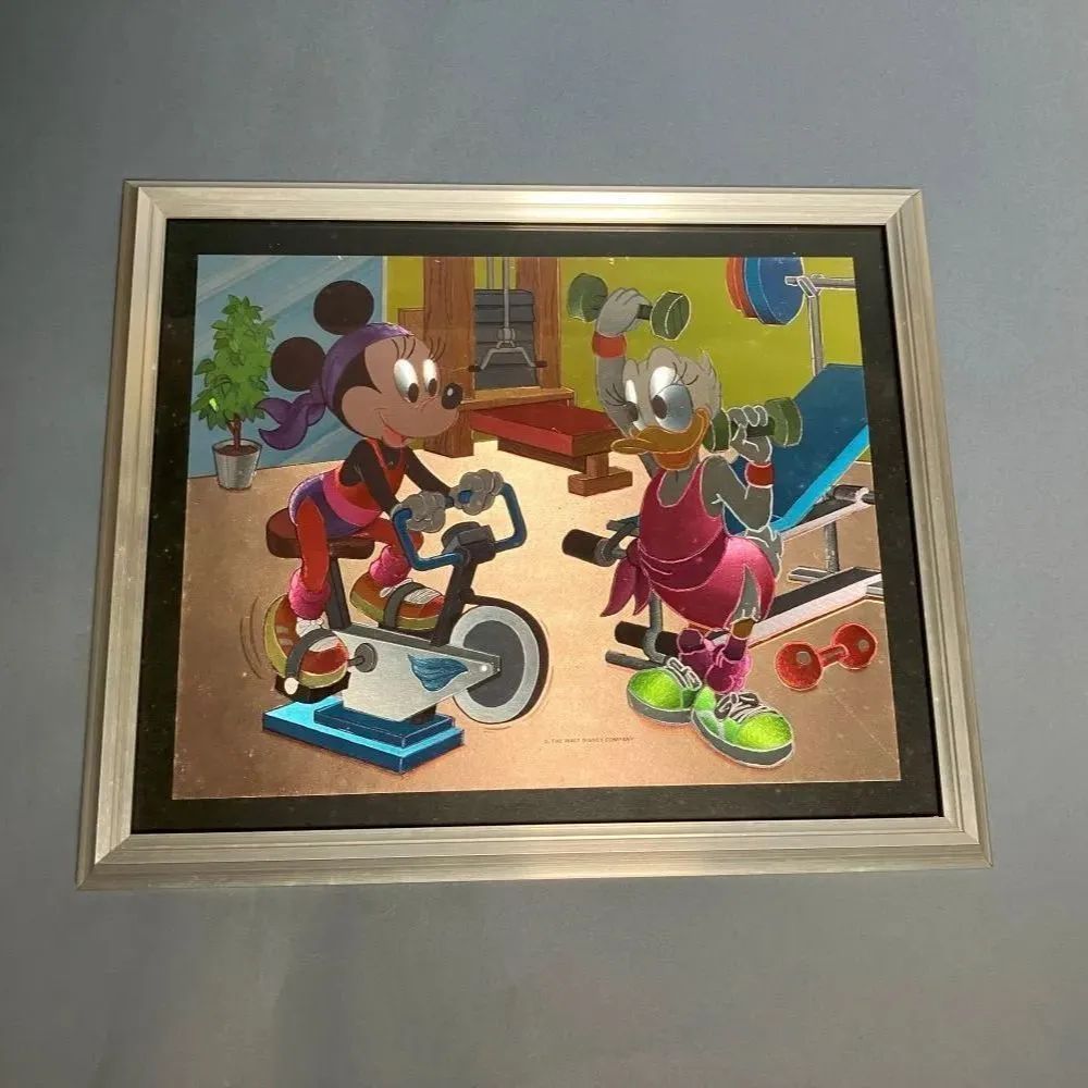 ディズニーエッチングアート リユース品】ディズニー ミニー＆デイジー エッチングアート