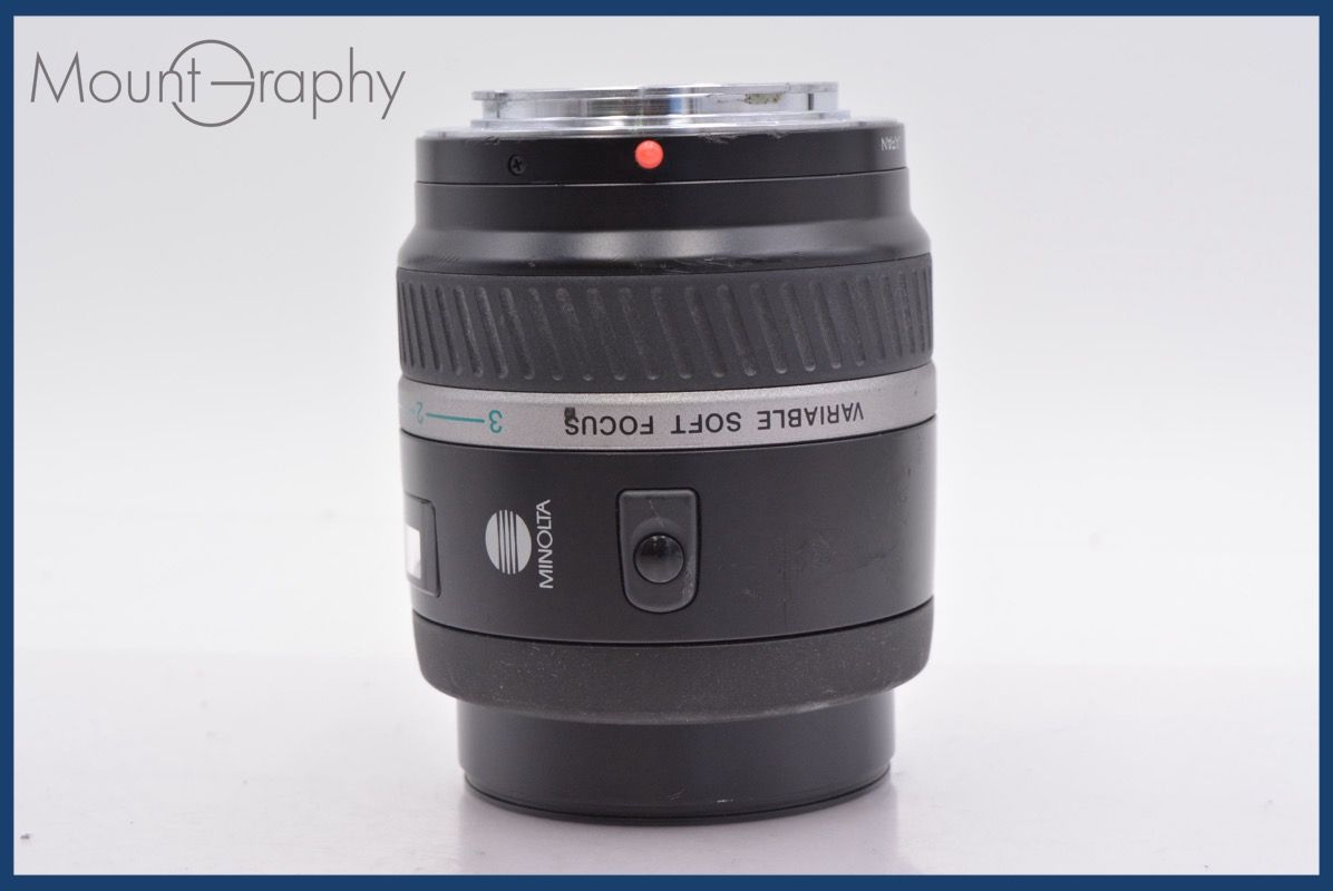 実用 ミノルタ MINOLTA AF SOFT FOCUS 100mm F2.8 前後キャップ-レンズフィルター付 完動 同梱可 am239