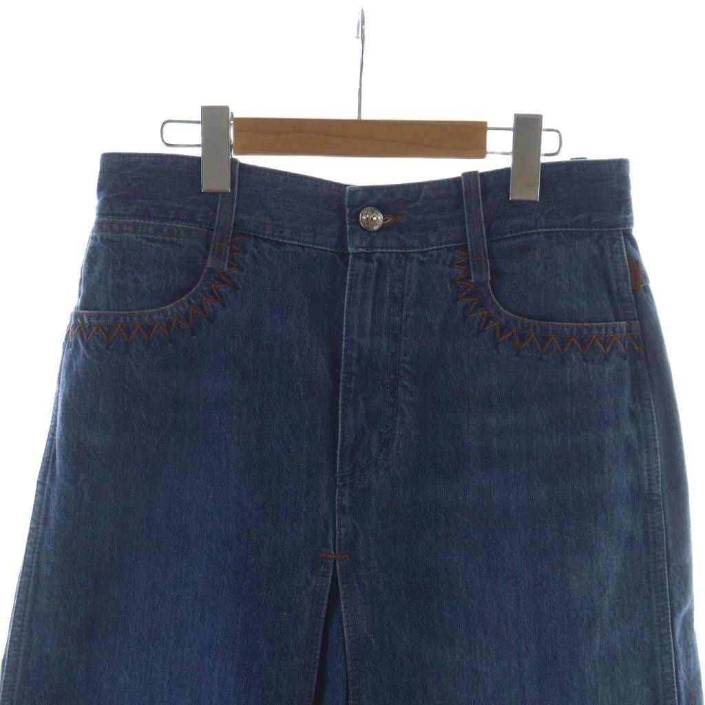 クロエ CHLOE ドッキング デニムスカート ロング ロゴ