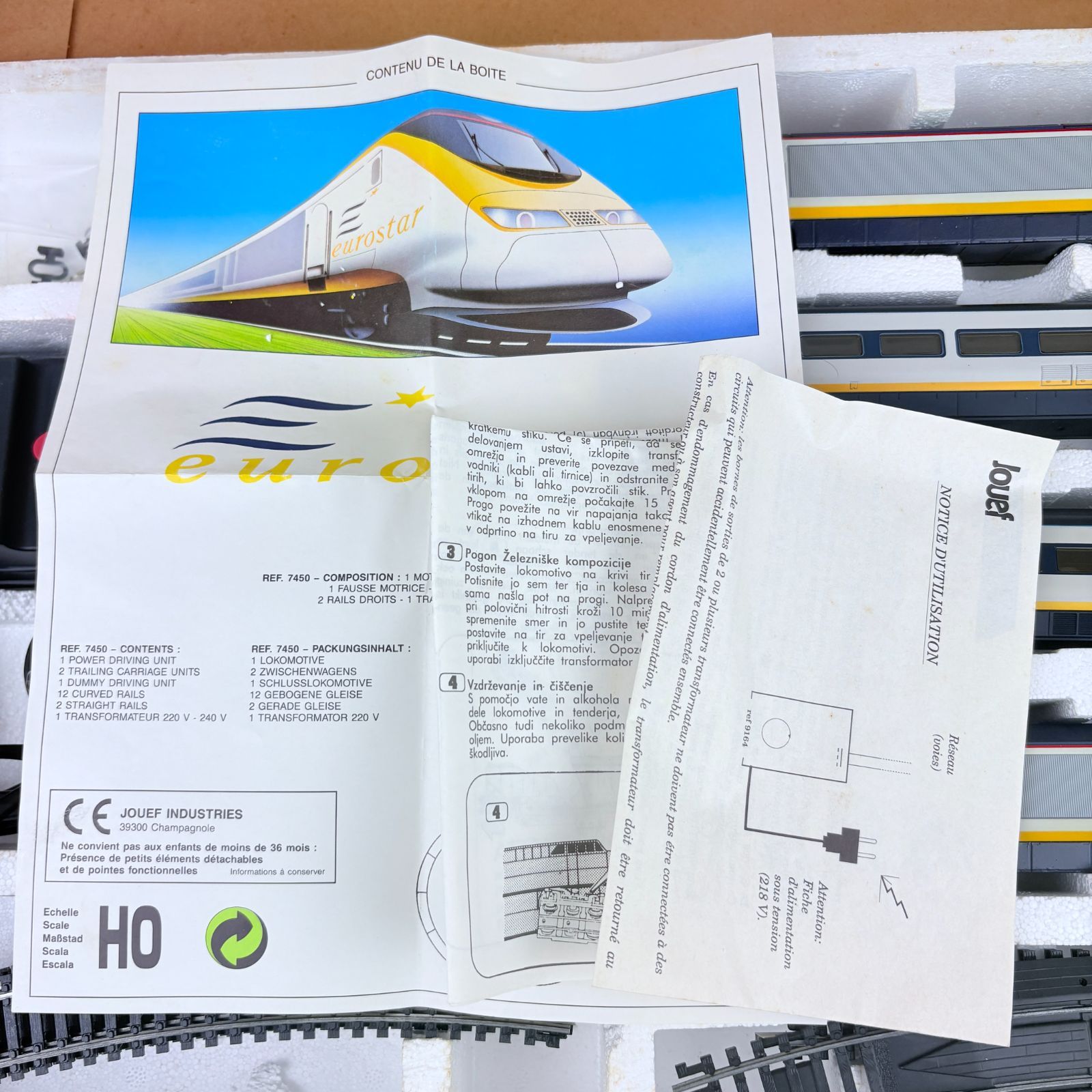 HOゲージ JOUEF eurostar 4両セット Jouef ユーロスター 電車模型セット HOゲージ スターターキット
