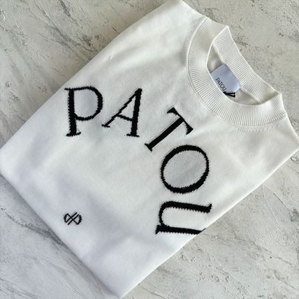 PATOU☆パトゥ ロゴジャカード ニットトップ PATOU ロゴジャガード