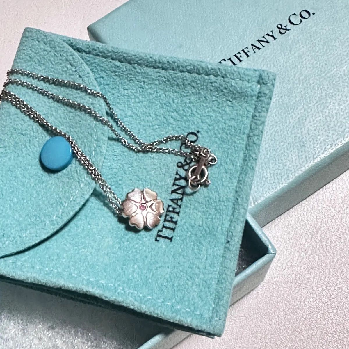 ピンクサファイア付き【美品】TIFFANY&Co. クラウンオブハート ピンク 