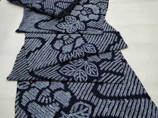 平和屋本店 上 夏物 浴衣 有松鳴海絞り 反物 着尺 流水花文 綿 DZAA10857kh5